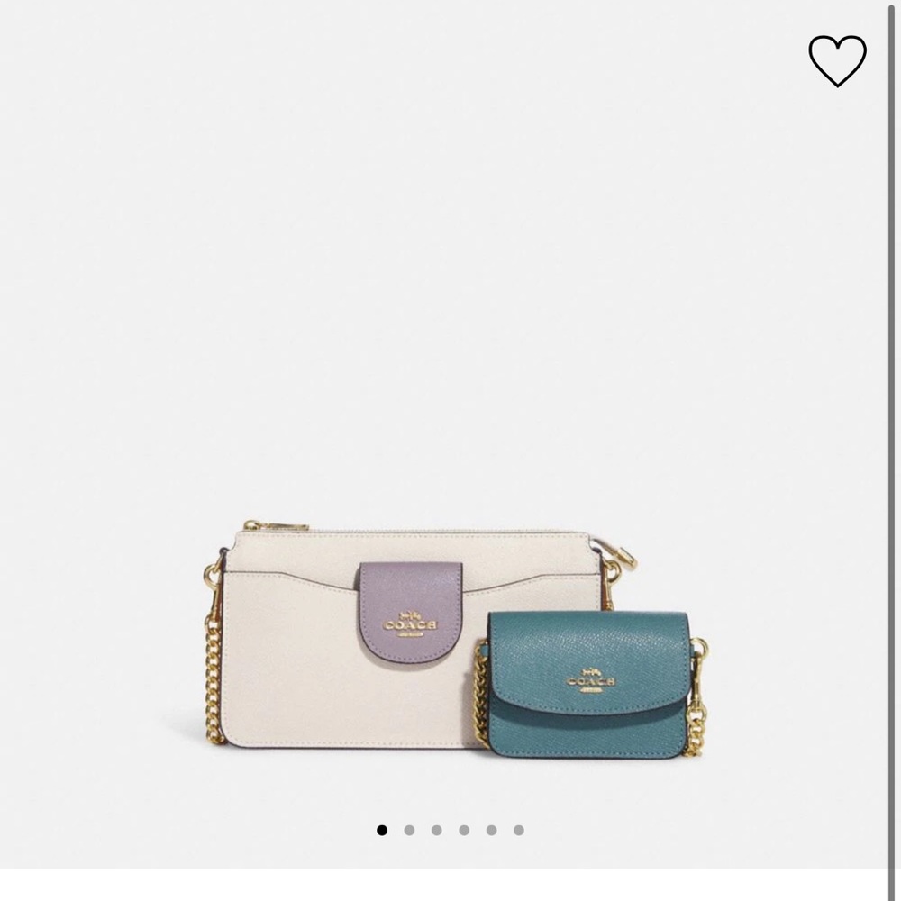 NWT COACH POPPY COLORBLOCK CROSSBODY MULTI CHALK